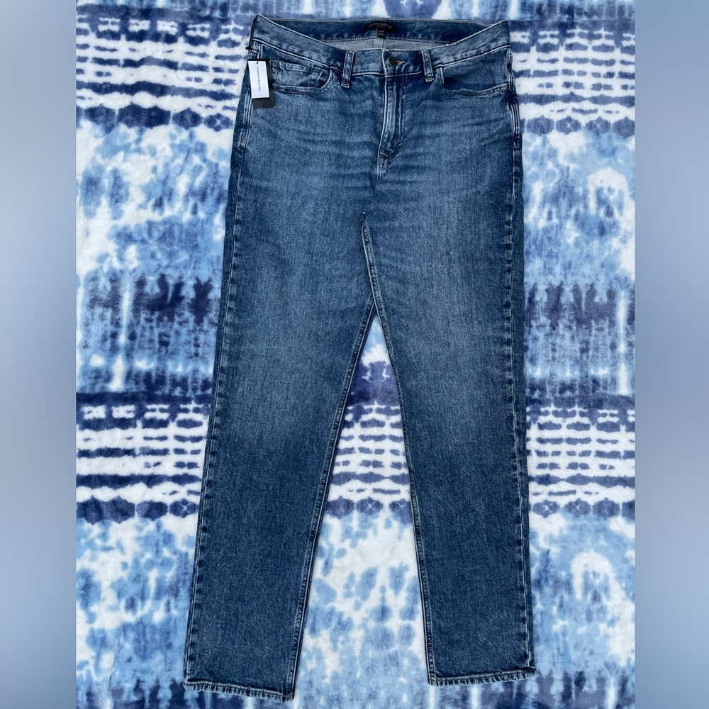 NWT $100 Banana Republic Medium Wash Slim Fit Jeans 33W 32L